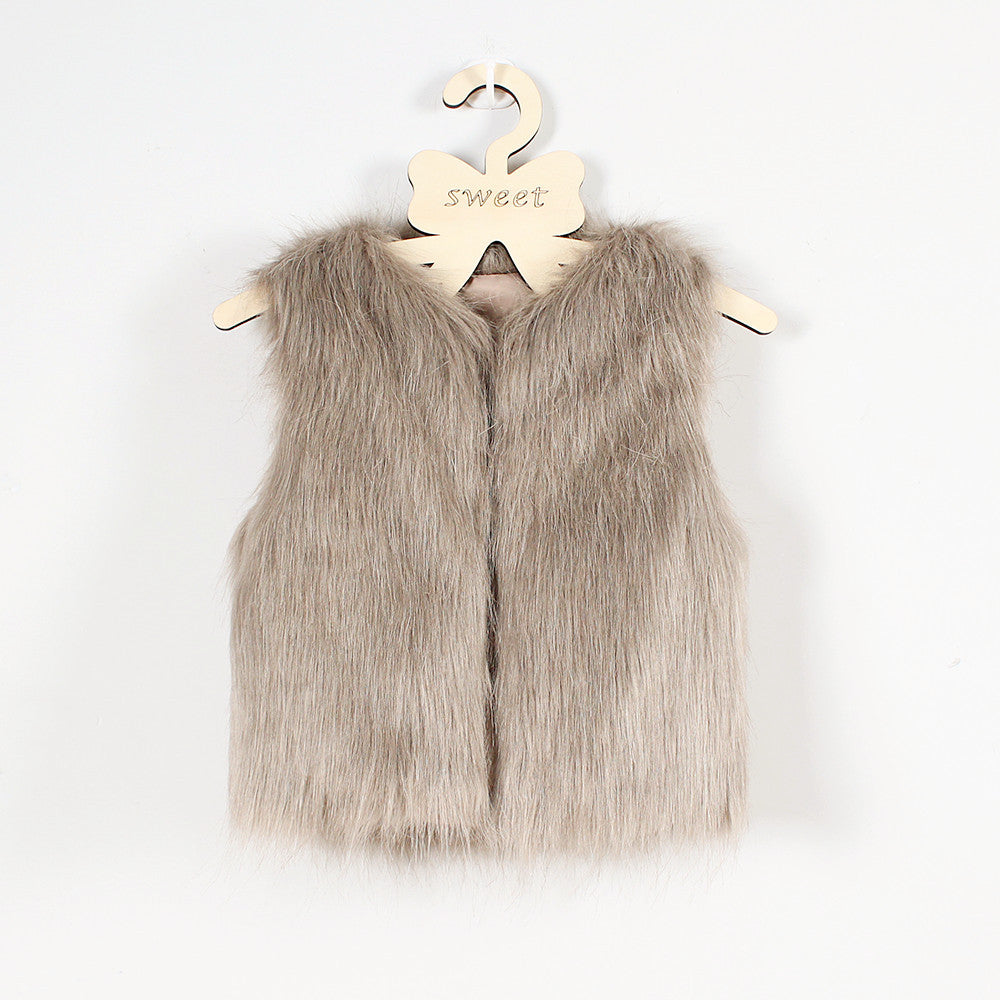 Damen Flauschige Kunstpelzweste mit elegantem Schnitt Heidi-Mode