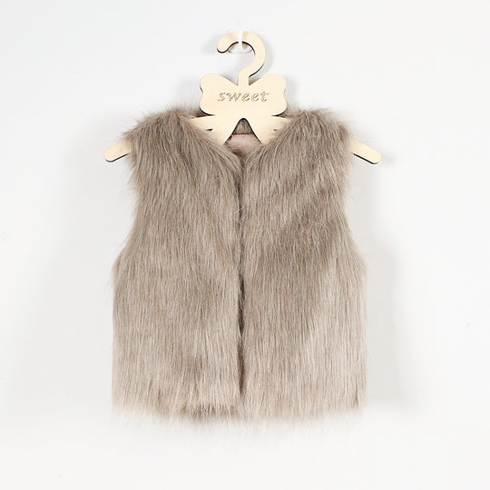 Damen Flauschige Kunstpelzweste mit elegantem Schnitt Heidi-Mode