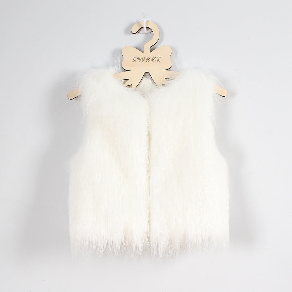 Damen Flauschige Kunstpelzweste mit elegantem Schnitt Heidi-Mode