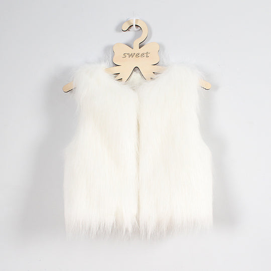 Damen Flauschige Kunstpelzweste mit elegantem Schnitt Heidi-Mode