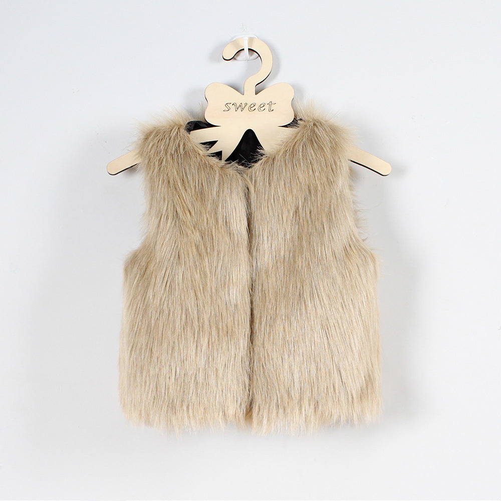 Damen Flauschige Kunstpelzweste mit elegantem Schnitt Heidi-Mode
