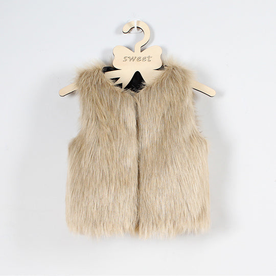 Damen Flauschige Kunstpelzweste mit elegantem Schnitt Heidi-Mode