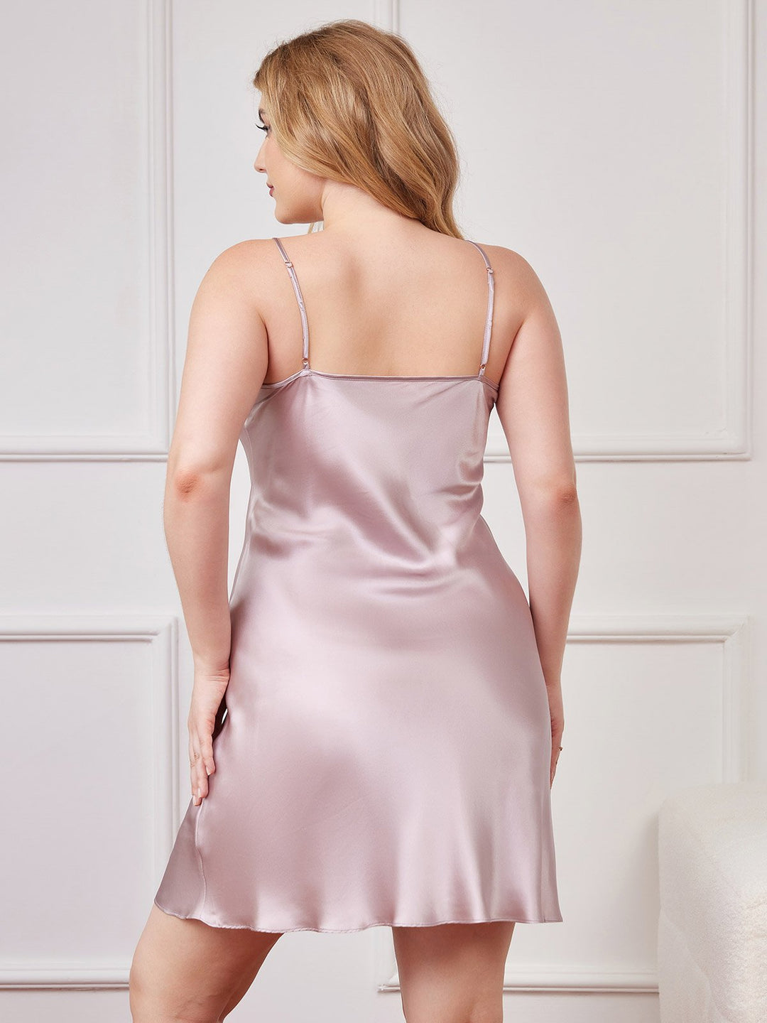 Heidi-Mode | Plus Size Ren Seide Sexy Chemise Nachtwäsche
