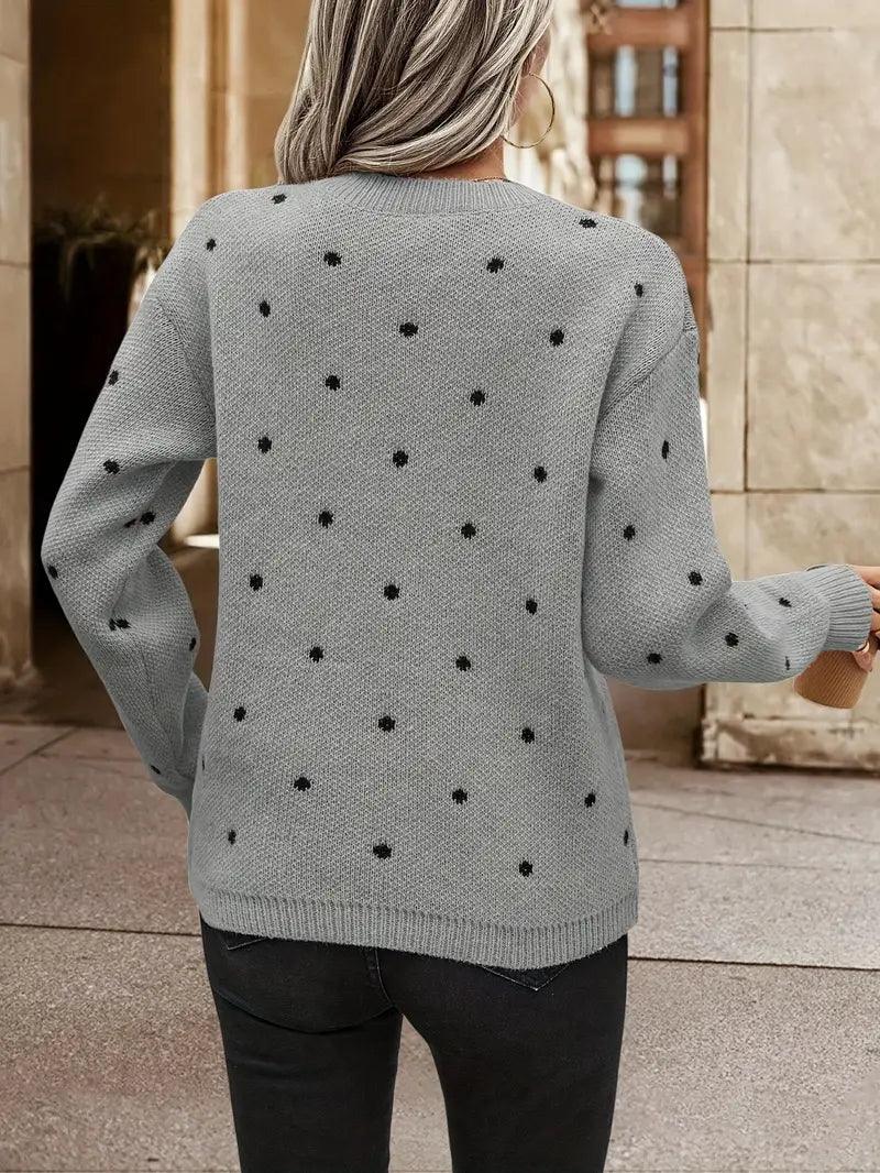 HeidiMode – langärmliger poker-dot-pullover