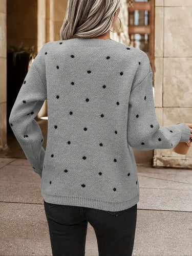 Heidi-Mode | Langarm-Poker-Dot-Pullover