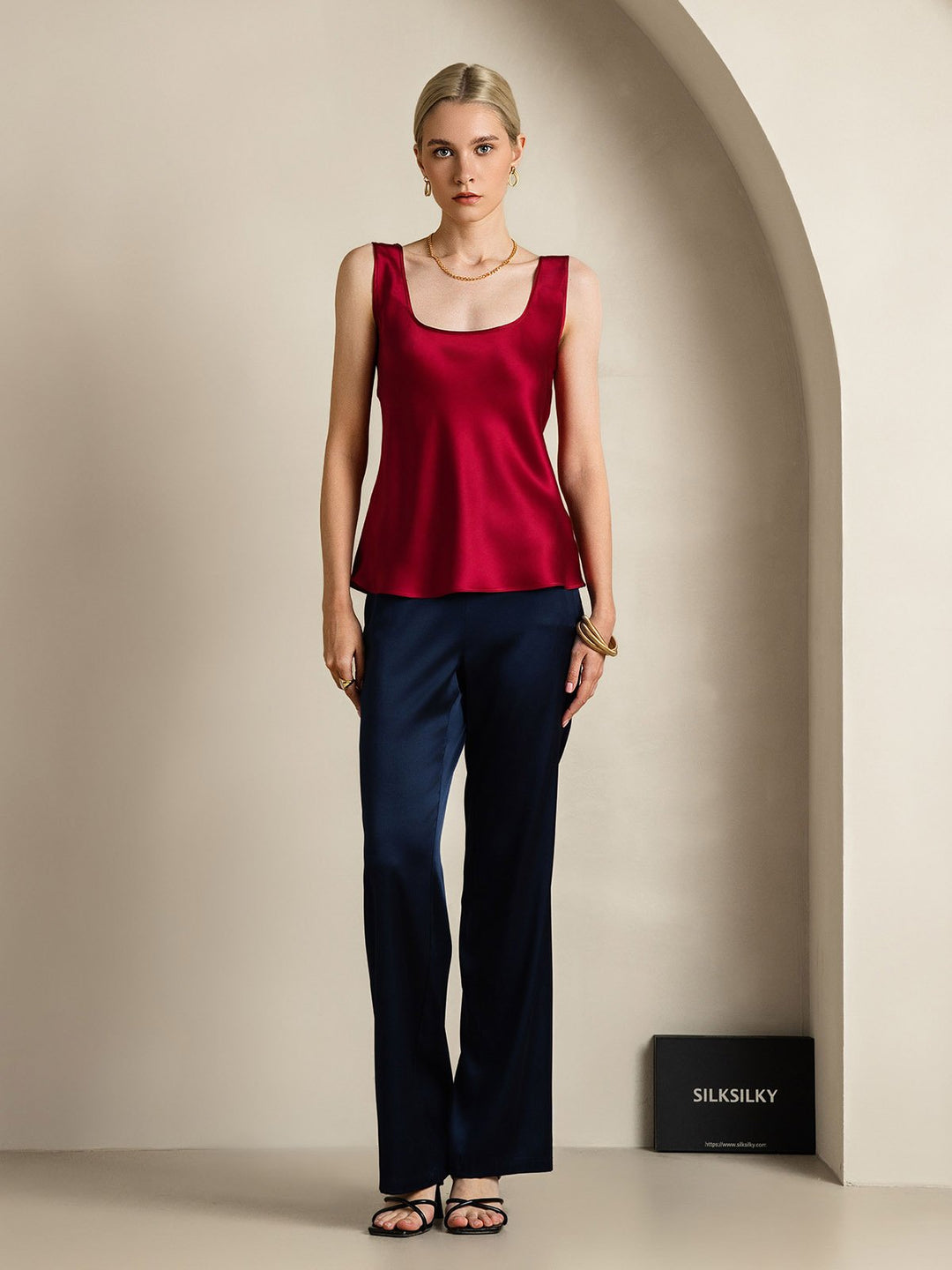 Heidi-Mode | Seide U-Ausschnitt Trägershirt