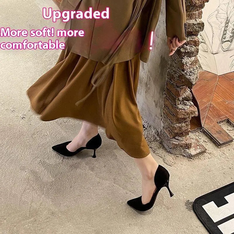 Heidi-Mode | Schwarze Spitzen High Heels mit Stilettoabsatz