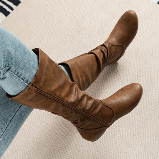 Heidi-Mode | Retro Damen Reitstiefel mit Reißverschluss
