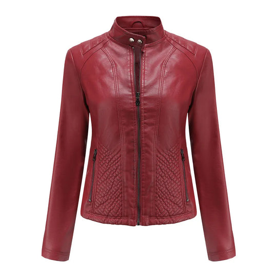 einfache dünne Lederjacke