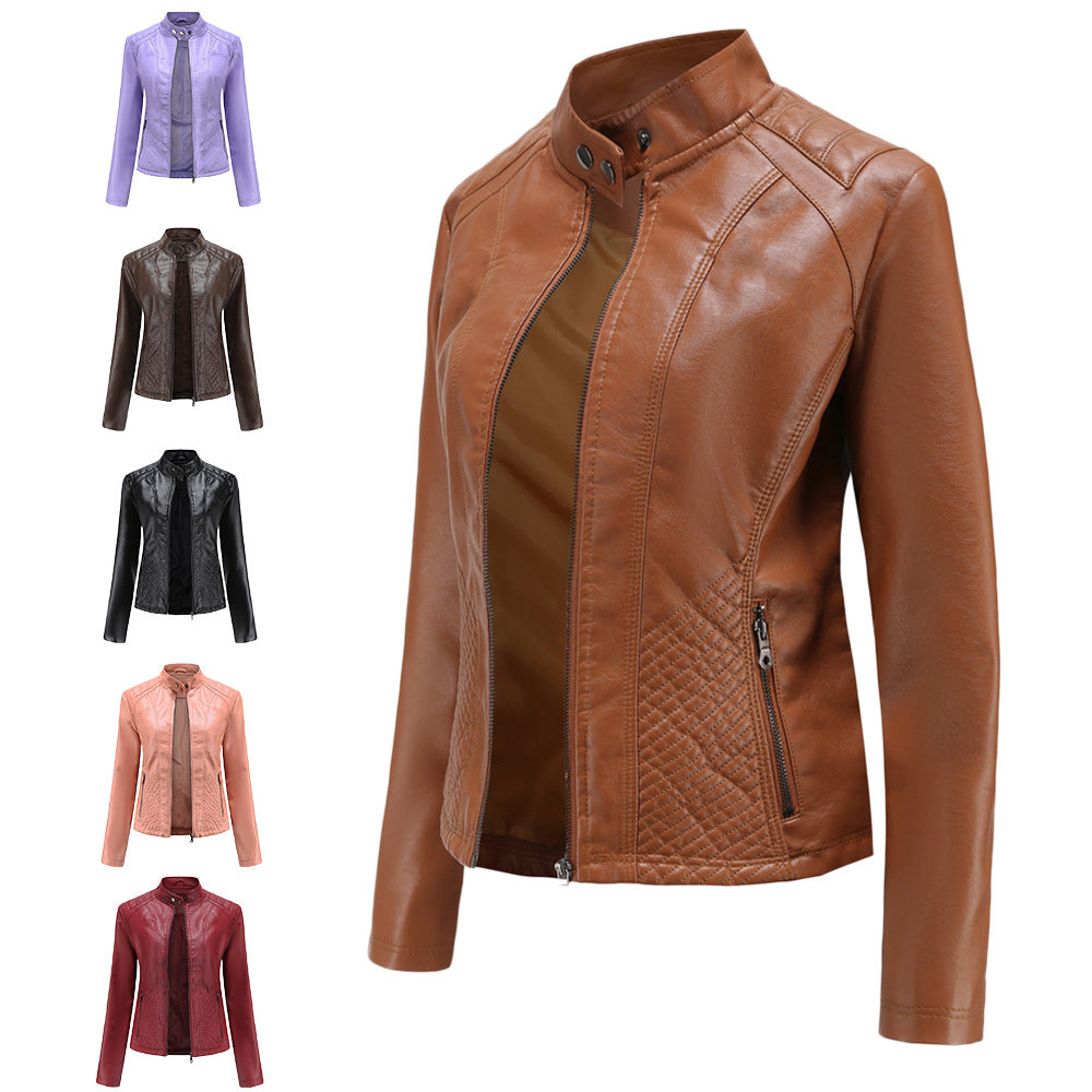einfache dünne Lederjacke