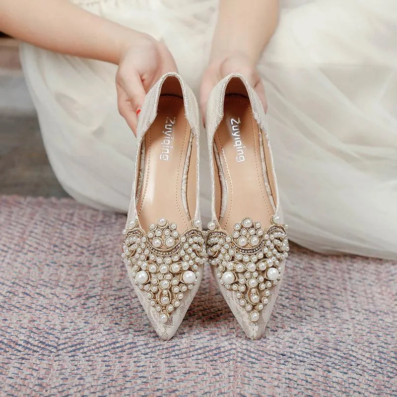 Heidi-Mode | Elegante Ballerina mit Perlen