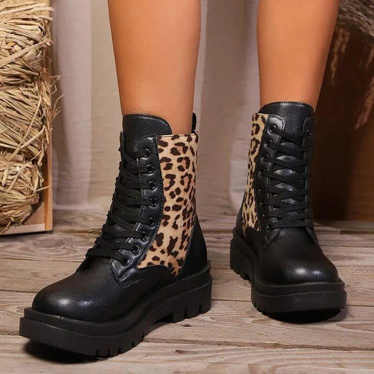 Heidi-Mode | Damen Leoparden Martin Stiefel