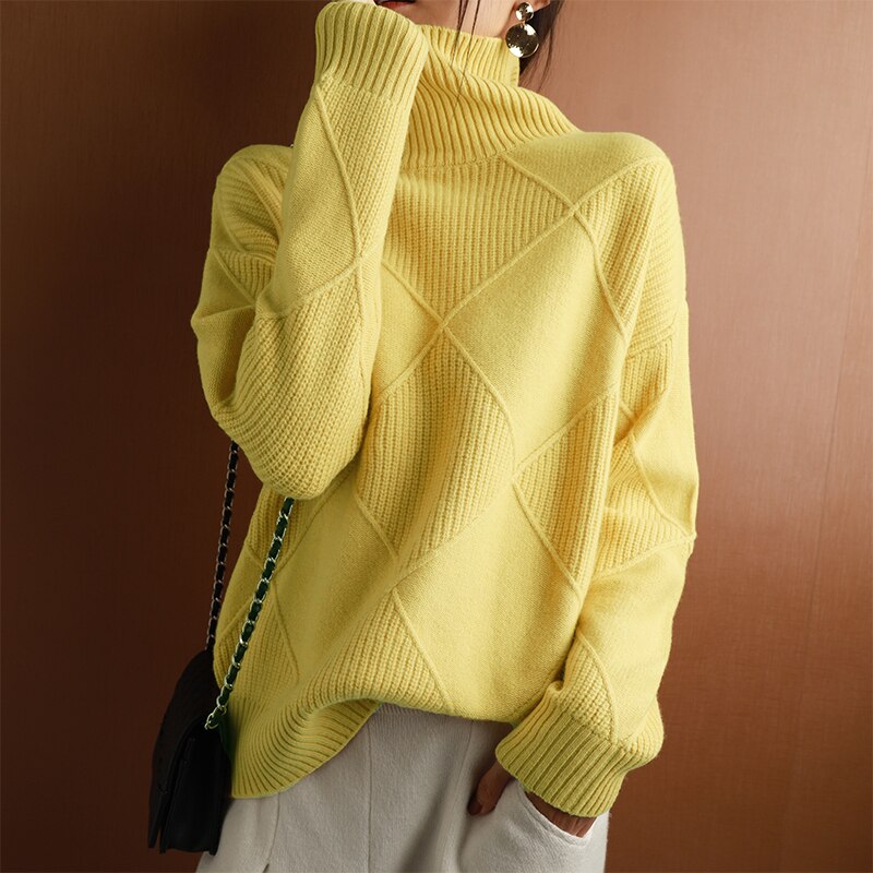 Heidi-Mode | Lässiger Strickpullover Mit Kragen