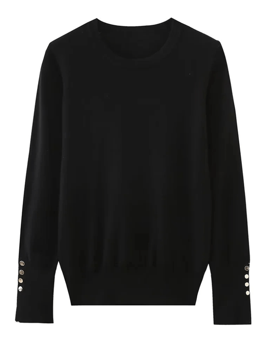 Heidi-Mode | Damenpullover mit Knopfdetail