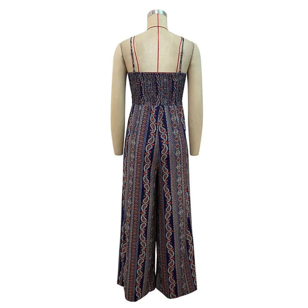 stylischer Boho-Jumpsuit mit Fliege