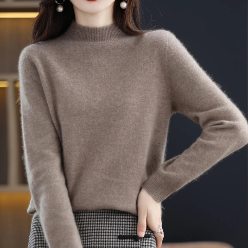 Heidi-Mode | Damen Rollkragenpullover Klassische Weiche Strickware Warm und Elegant Rollkragenpullover Damen