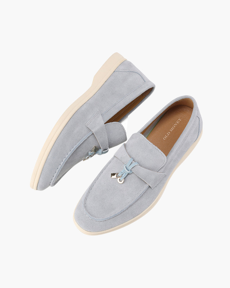 Heidi-Mode | Old Money Style Wildleder Slipper mit Quaste