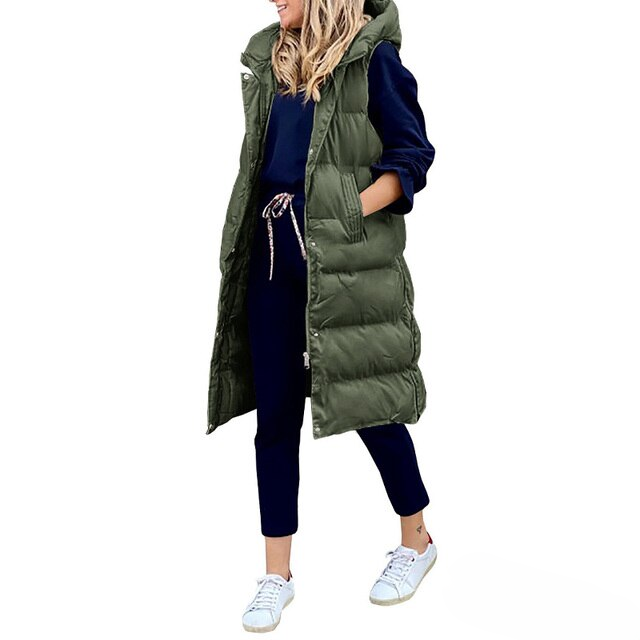 Heidi-Mode | Lange Winterweste Ohne Ärmel Damen