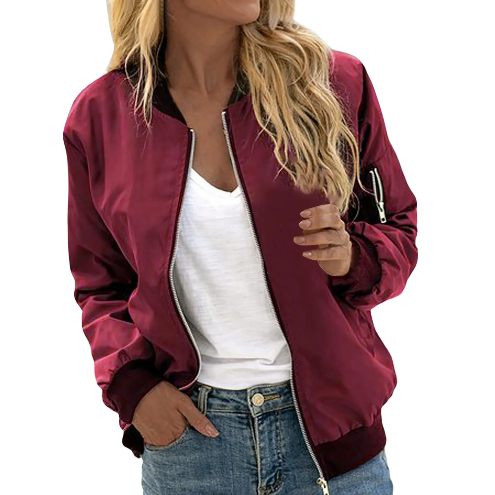 Heidi-Mode | Klassisches Lässiges Bomberjacke Damen