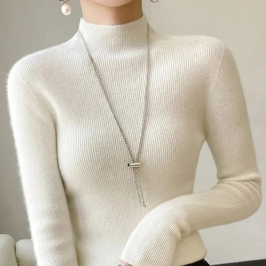 Heidi-Mode | Damen Rollkragenpullover Gerippter Strick Weich und Elegant Rollkragenpullover Damen