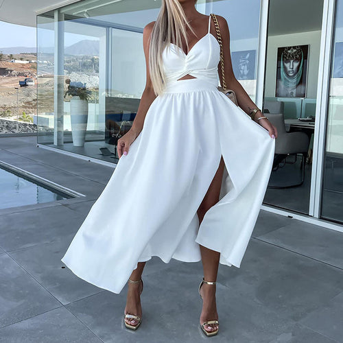 Heidi-Mode | Hohe Schlitze Cocktailkleid