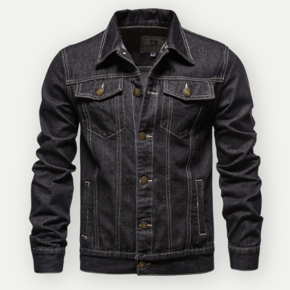 Heidi-Mode | Denim Trucker Jacke - Solid, Stilvoll und Zeitloses Design