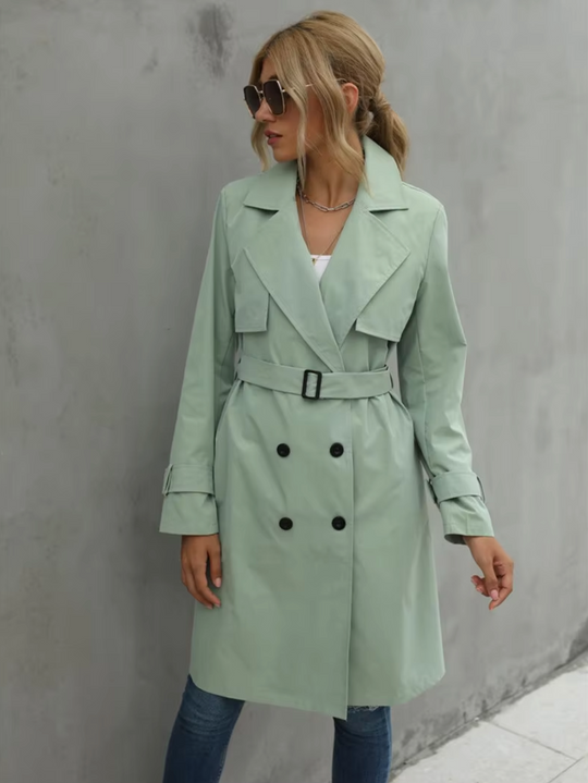 Lässiger Trenchcoat mit langen Ärmeln