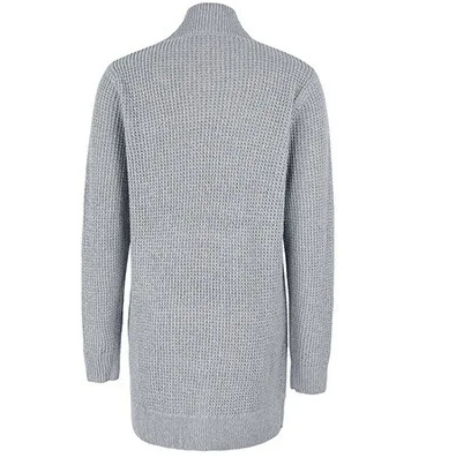 Heidi-Mode | Lange Westen Damen Offene Vorderseite Strickjacke mit Taschen
