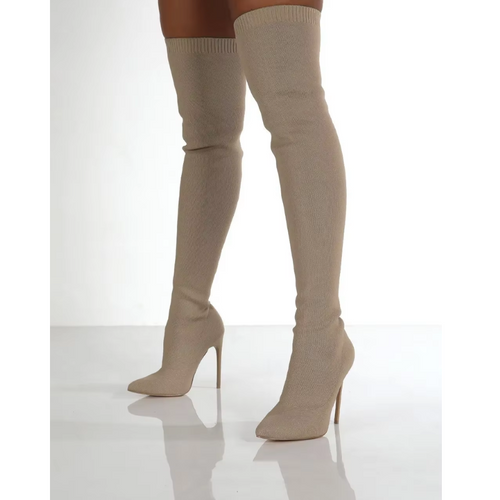 Heidi-Mode | Overknee Stretch Stiletto Stiefel Elegante Damen Stiefel
