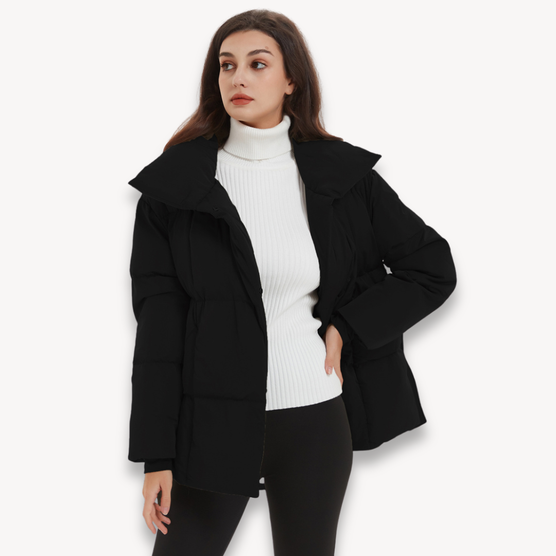 Heidi-Mode | Gurtelter Stepp-Pufferjacke für Frauen