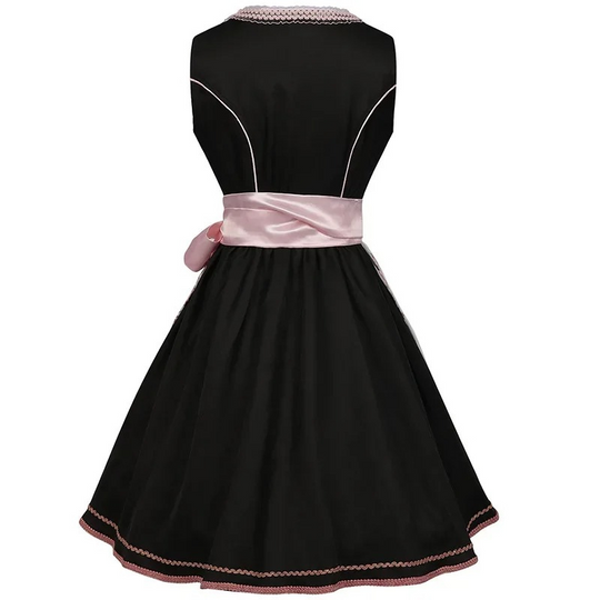 Heidi-Mode | Damen Traditionelles Kleid mit Blumenstickerei