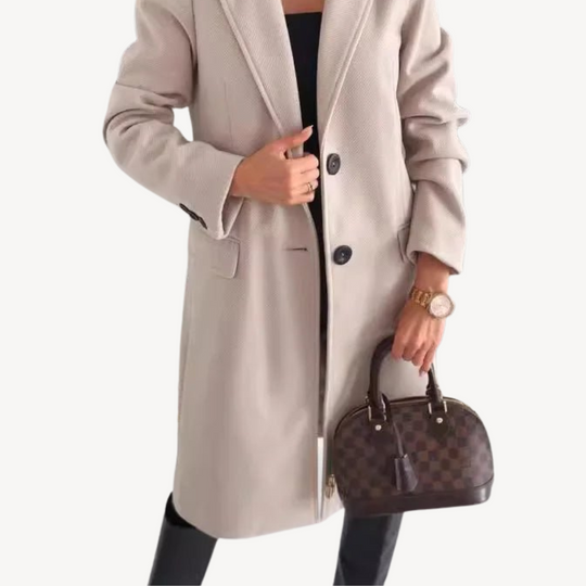 Heidi-Mode | Damen Wollmischung Mantel mit Taschen