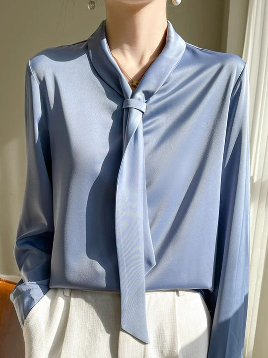 Heidi-Mode | Elegantes Langarmshirt mit Fließendem Kragen