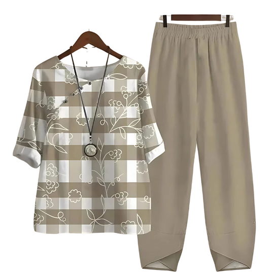 Heidi-Mode | Elegantes Dels Set für Frauen Leinen