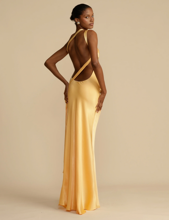 Heidi-Mode | Satin Kleid - Luxus Glanz - Perfekt für Sommerveranstaltungen