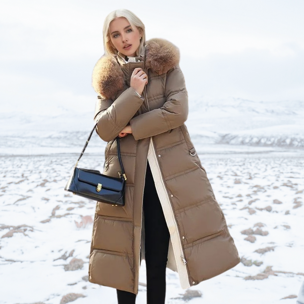 Luxe Winterjacke Mit Pelzkragen Für Damen - Nordelle