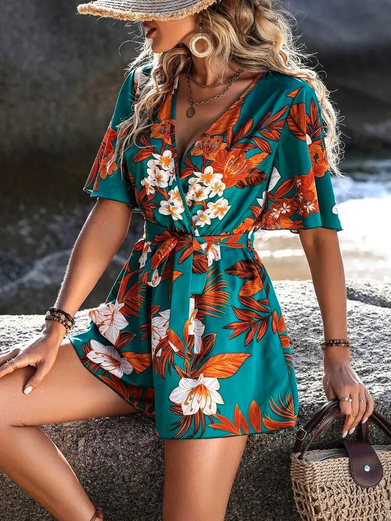 Heidi | Tropischer Blumen-Jumpsuit für Sommerflair