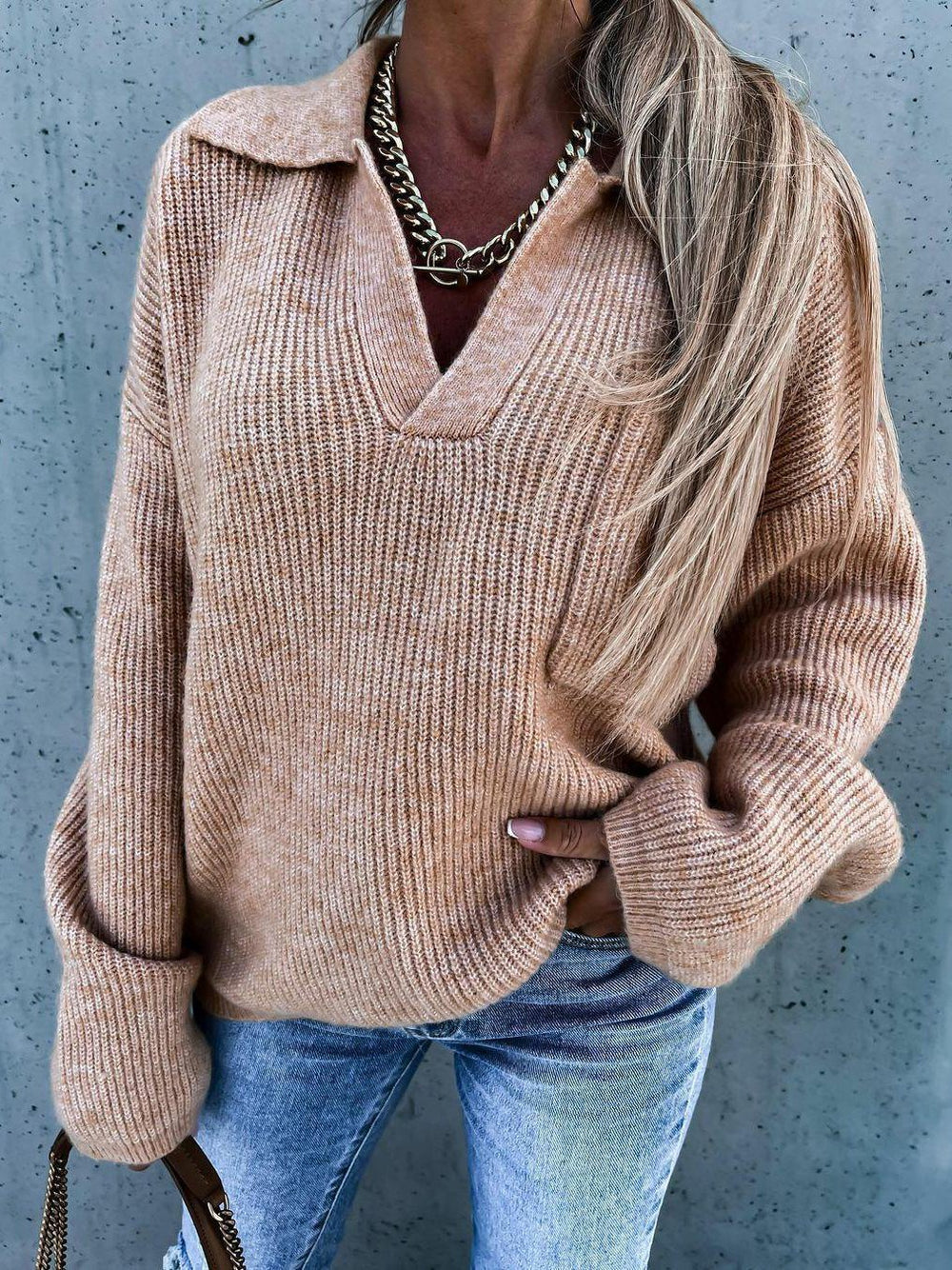 Heidi-Mode | Oversize Pullover Trendy mit Taschen