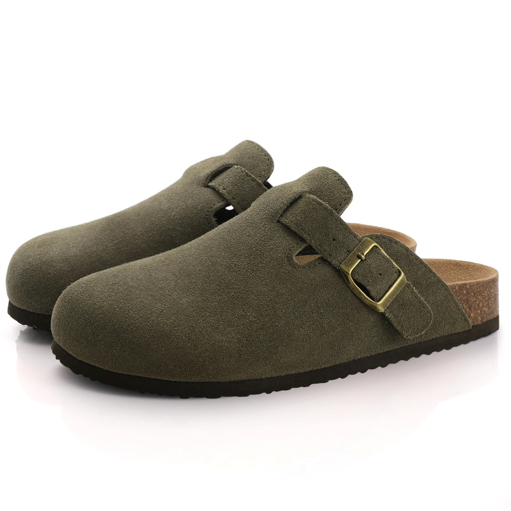 Heidi-Mode | Robuste Wildleder Clogs