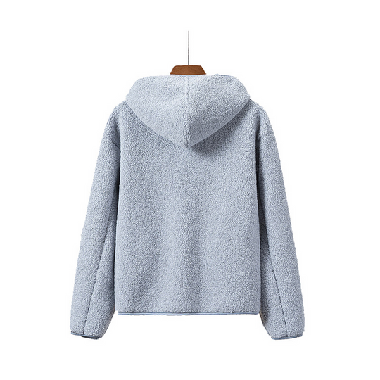 Flauschfleece-Weste mit Kapuze Damen