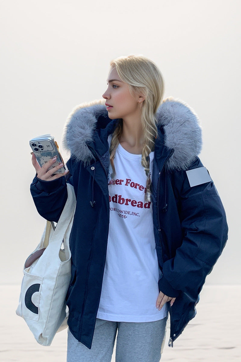 Heidi Mode | Elegante Amerikanische Fellkragen Workwear Parka