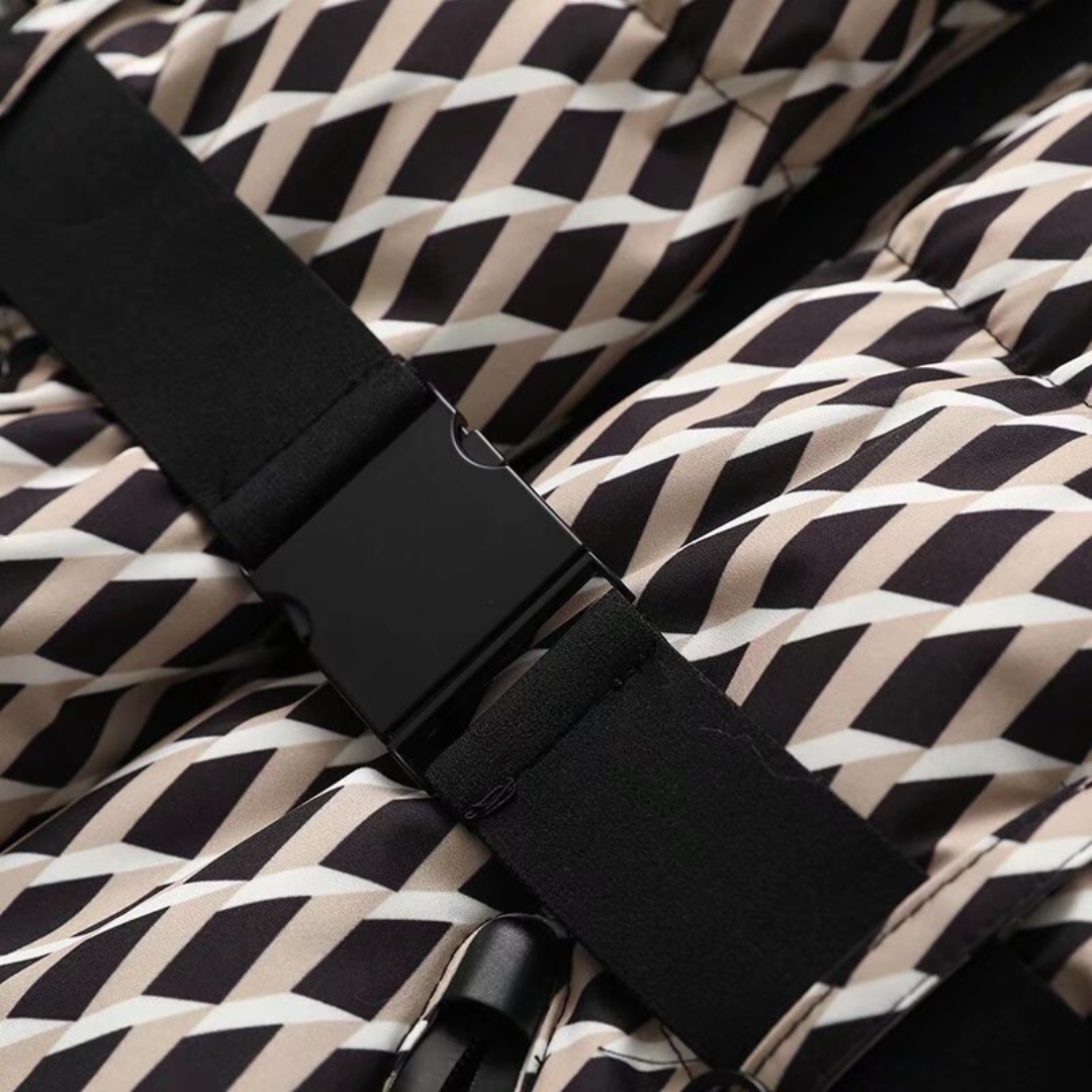 Heidi-Mode | Damen Daunenpufferjacke mit Gürtel