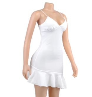 Elegantes rotes Sommerkleid mit Volants