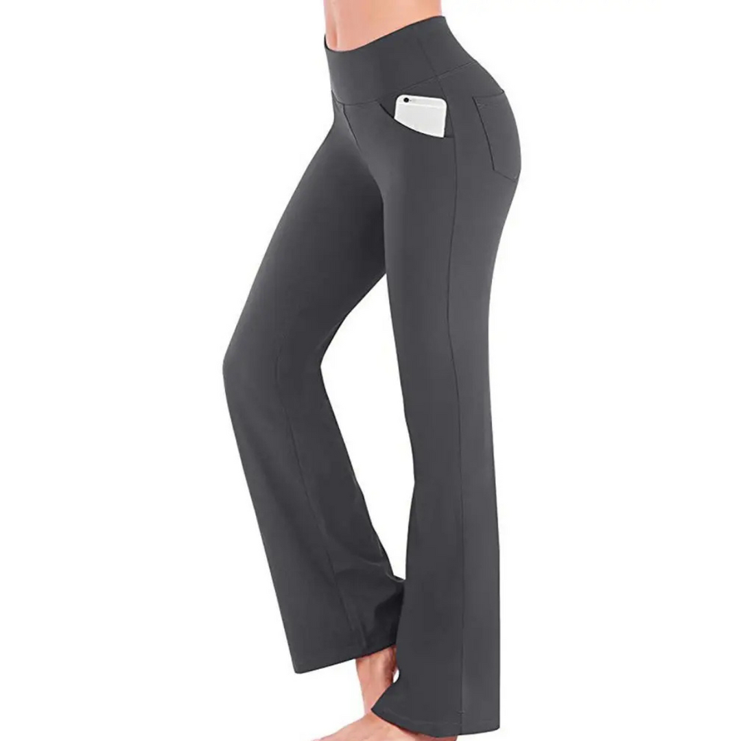Heidi-Mode | Lässige Schlaghose mit Hohem Bund und Handytasche für Damen Perfekt für Alle Jahreszeiten