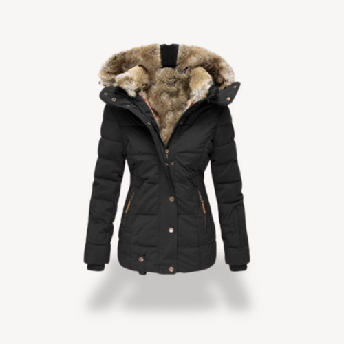 Heidi-Mode | Damen Pufferjacke mit Kunstpelzkapuze