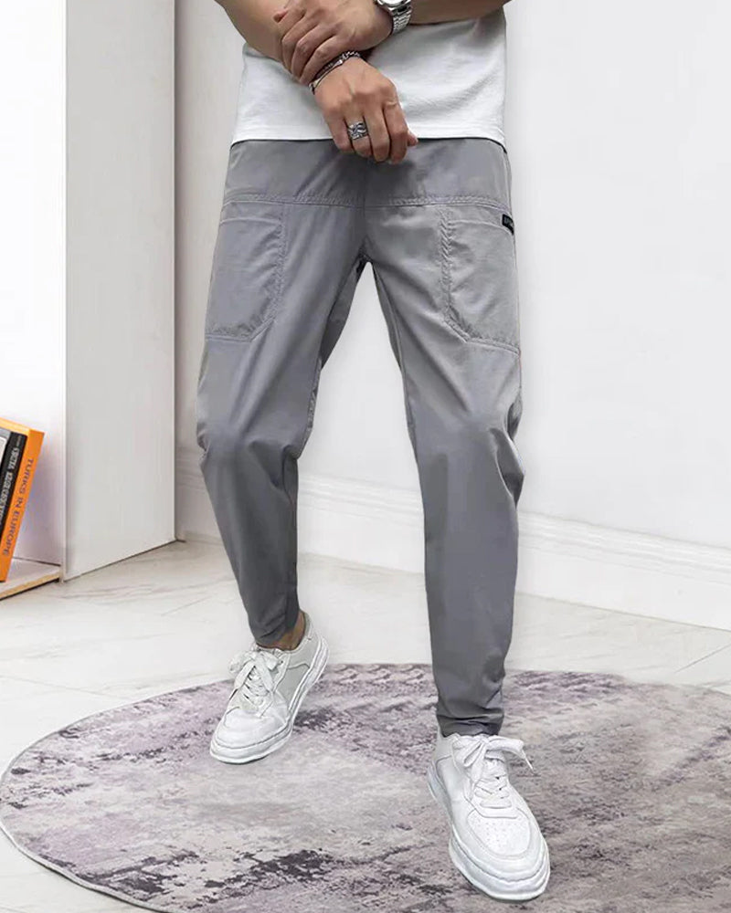 Heidi-Mode | Herren High Stretch Skinny Cargo-Hose mit mehreren Taschen