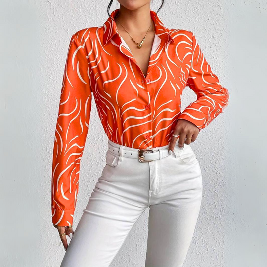 Heidi-Mode | Orange Fußball Bluse