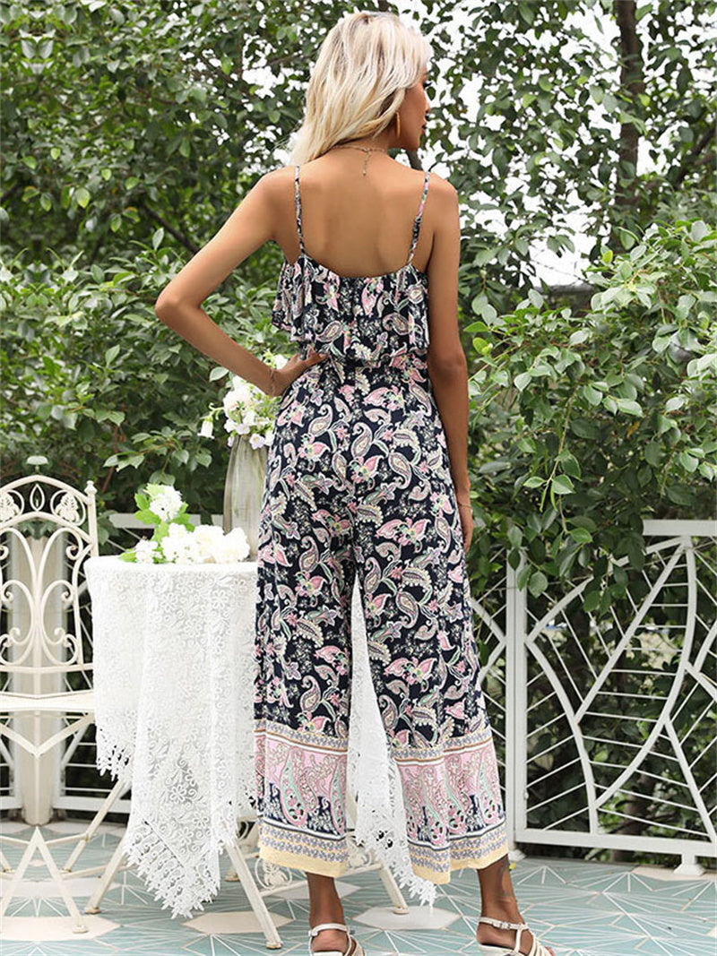 Bedruckter Jumpsuit mit Blumenmuster