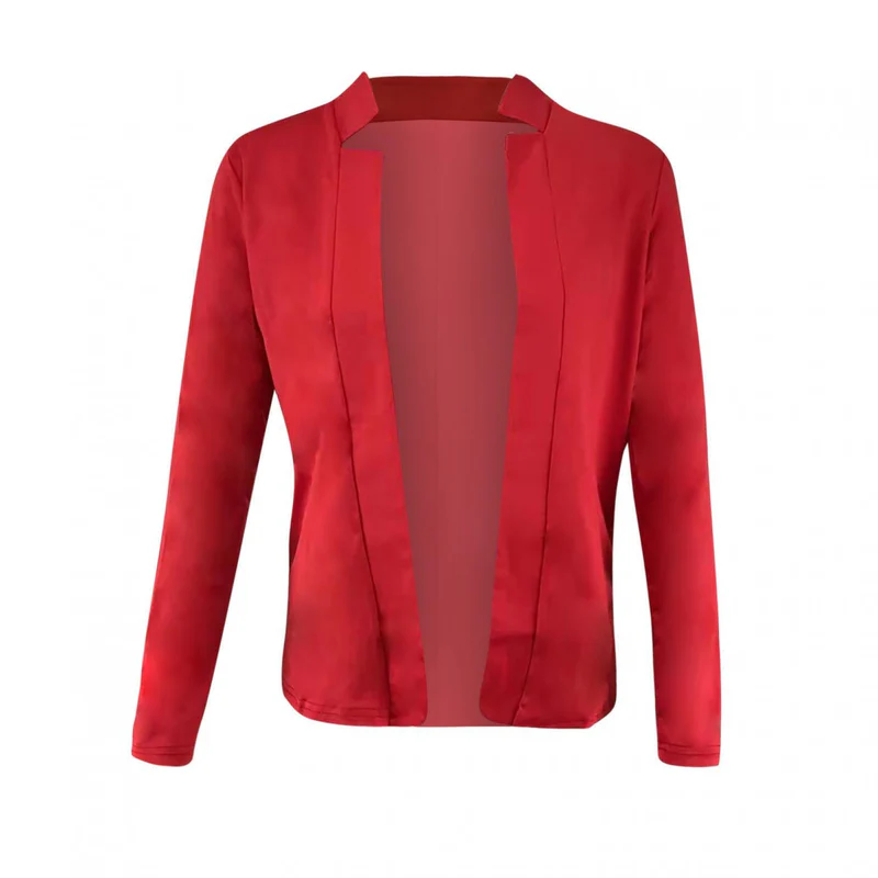 Heidi-Mode | Damen Offene Front Blazer, Slim Fit, Lange Ärmel, Bürokleidung