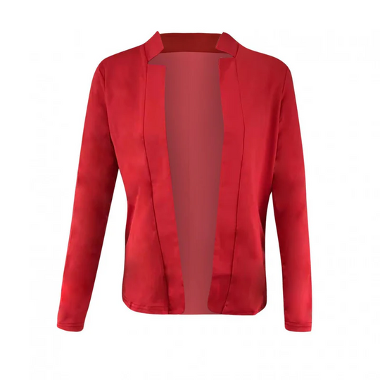 Heidi-Mode | Damen Offene Front Blazer, Slim Fit, Lange Ärmel, Bürokleidung